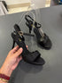Women Glittery Open Toe Stiletto